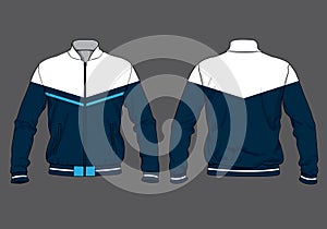 Track jacket varsity template design mockup vector