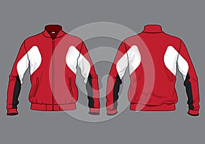 Track jacket varsity template design mockup vector