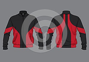 Track jacket varsity template design mockup vector