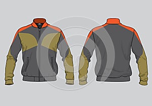 Track jacket varsity template design mockup vector