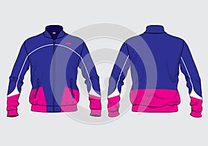 Track jacket varsity template design mockup vector