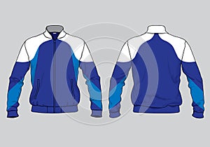 Track jacket varsity template design mockup vector