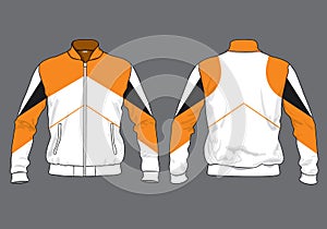 Track jacket varsity template design mockup vector