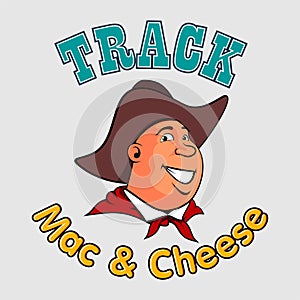 Track mac and chesse illustration vector