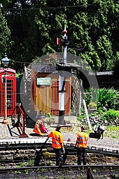 Track maintenance workers, Arley.