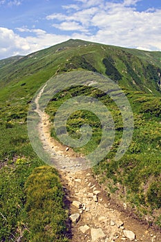 Track in mountains