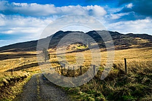 A track through the Ochil Hills. Scottish Highlands