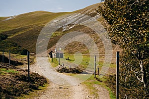 Track over the Pyrenees from St Jean Pied du Port to Roncevaux on the Camino Frances to Santiago de Compostela