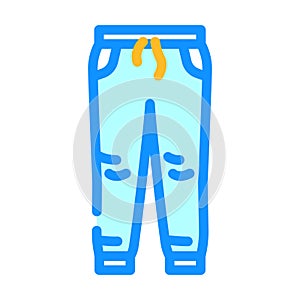 track pants streetwear cloth fashion color icon vector illustration