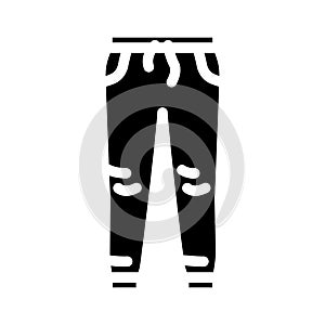 track pants streetwear cloth fashion glyph icon vector illustration