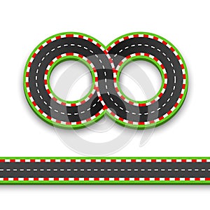 Track road infinity, Road vector highway, Vector illustration, speedway background.