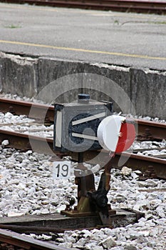 Track signalling equipment points disc