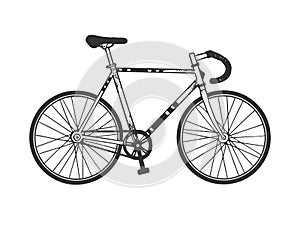 Track sport bicycle sketch engraving vector