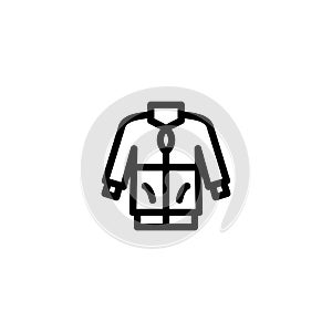 Track Suit Sport Monoline Symbol Icon Logo for Graphic Design, UI UX, Game, Android Software, and Website.