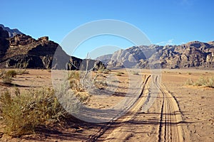 Track in the Wadi Rum