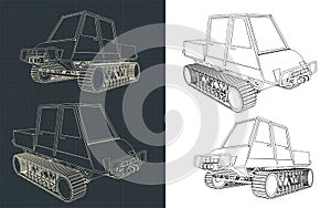 Tracked All-terrain vehicle drawings