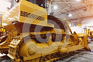 Tracked bulldozer for road construction