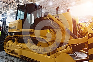 Tracked bulldozer for road construction