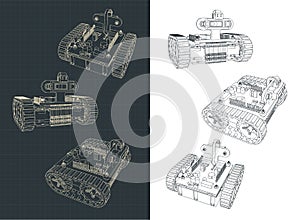 Tracked Robot Drawings