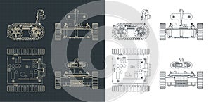 Tracked Robot Drawings