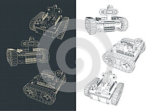 Tracked Robot Drawings