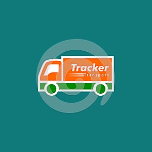 Tracker Logo Concept, Transportation Logo Design Template