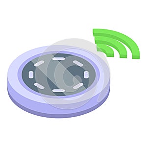 Tracker tag pet icon isometric vector. Positional parent