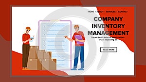 tracking company inventory management vector