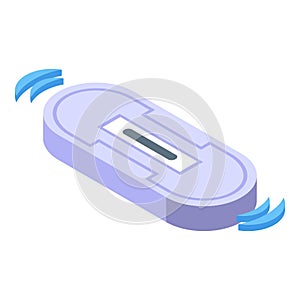 Tracking gps microchip icon isometric vector. Id animal tech