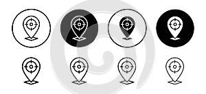 Tracking system icon vector set collection for web