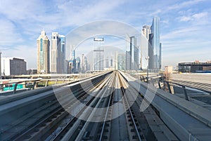 Tracks in the city, Dubai photo