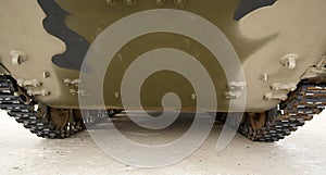 Tracks of the modern Russian army tank