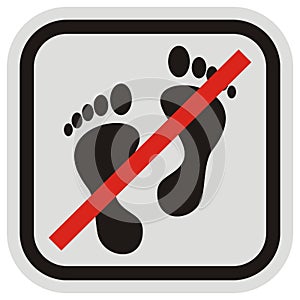 Tracks,prohibition of walking.