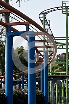 The tracks of roller coasters