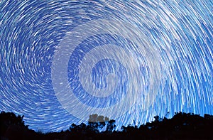 Tracks from stars in the form of spiral lines