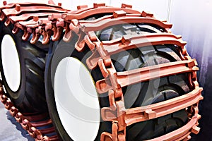 Tracks for tractor wheels