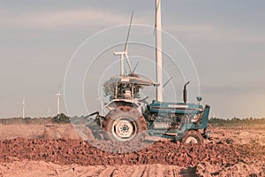 Tracktor on a fields.