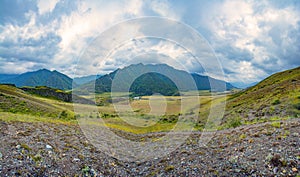 Tract Kalbak-Tash and Chuya Highway in Altai mountains, Russia