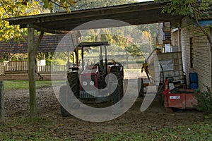 Tractor for agricultural work in the Brazilian fazenda photo