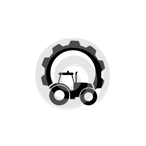 Tractor agriculture farm field tool icon isolated on white background