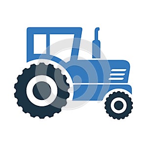 Tractor, agriculture, farm, work icon. Simple design