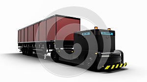 Tractor automated container