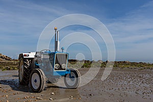 Tractor at beach 1