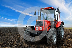 Tractor in countryside