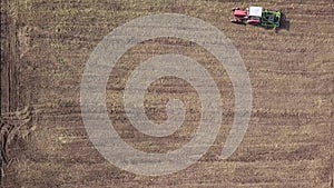 Tractor cultivates agricultural field for sowing. 4K video, 240fps, 2160p.