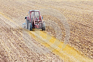 Tractor with cultivator