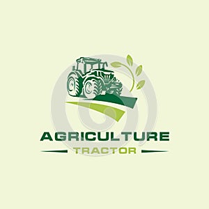 Tractor Farm Agriculture Logo Design Vector Illustration