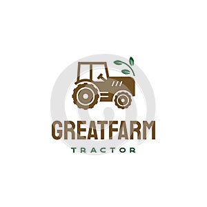 Tractor Farm Agriculture Logo Design Vector Illustration