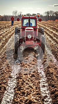 tractor on farm field