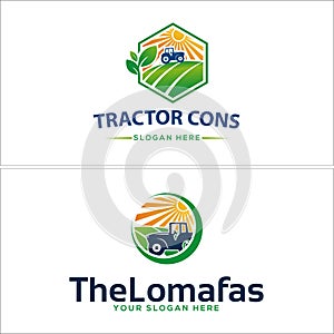 Tractor farmers logo for farm agriculture business